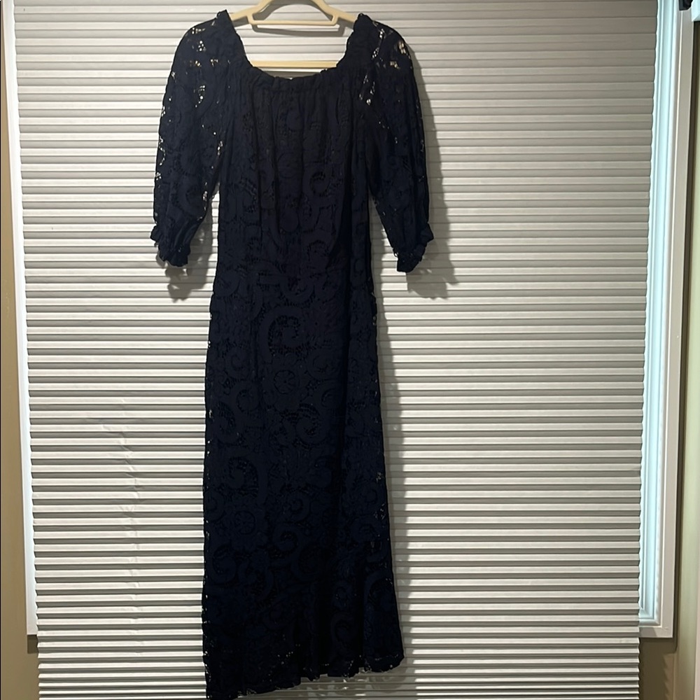 Nanette Lepore Chantilly Lace Dress 2 embroidered chic Cottagecore boho chic